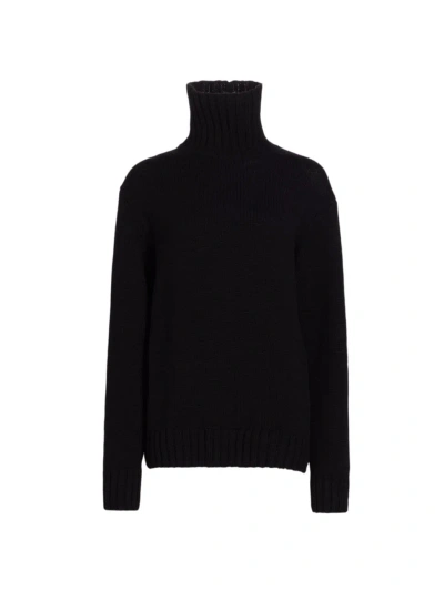 Helmut Lang Women's Wool-blend Turtleneck Sweater In Black