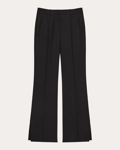 Helmut Lang Women's Wool Gabardine Vented Wardrobe Trousers In Black