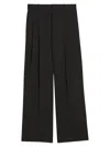 Helmut Lang Women's Wool Pleated Wide-leg Trousers In Black