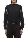 Helmut Lang Women's Wool-silk Convertible Sweater In Black