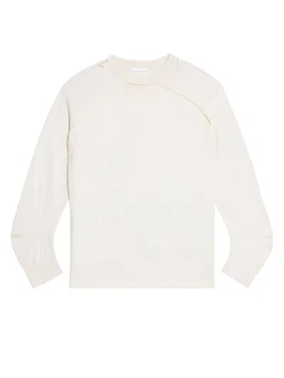 Helmut Lang Women's Wool-silk Convertible Sweater In Ivory