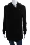 Helmut Lang Womens Front Zip Lightweight Knit Hooded Jacket Black In Black
