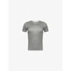 Helmut Lang Womens Gunmetal Faded-wash Shrunken Short-sleeve Cotton T-shirt In Gunmetal