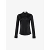 Helmut Lang Classic-collar Jersey Shirt In Black