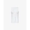 Helmut Lang Womens  Strap Racer Scoop-neck Cotton-blend Top In Optic White