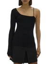 Helmut Lang Womens Ribbed Knit Cross Strap Pullover Top In Black