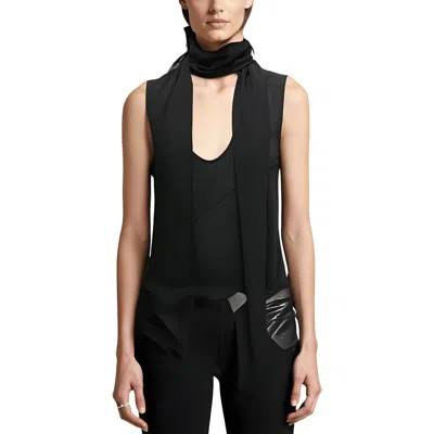 Helmut Lang Womens Scoop Neck Sleeveless Shell In Black