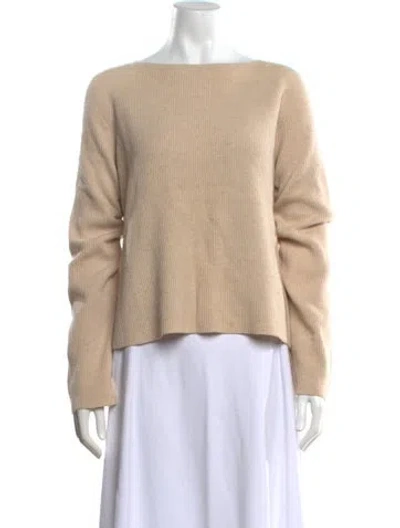 Pre-owned Helmut Lang Wool Bateau Neckline Sweater In Neutrals