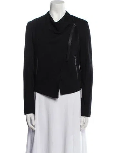 Pre-owned Helmut Lang Wool Biker Jacket In Black