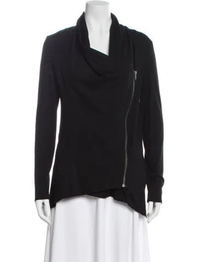 Pre-owned Helmut Lang Wool Biker Jacket In Black