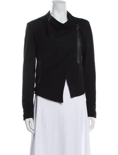 Pre-owned Helmut Lang Wool Biker Jacket In Black