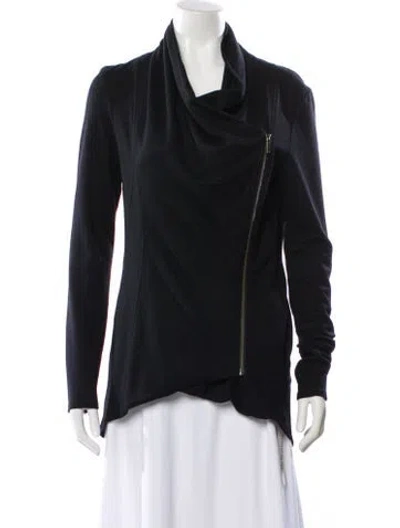 Pre-owned Helmut Lang Wool Biker Jacket In Black