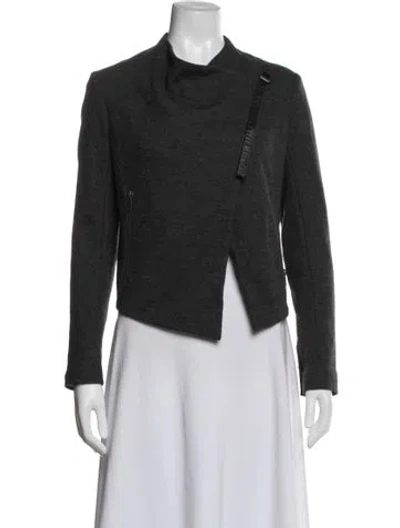Pre-owned Helmut Lang Wool Biker Jacket In Black