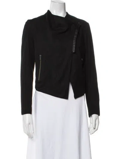 Pre-owned Helmut Lang Wool Biker Jacket In Black