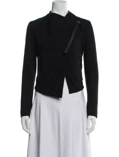 Pre-owned Helmut Lang Wool Biker Jacket In Black