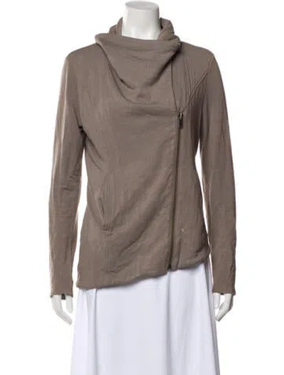 Pre-owned Helmut Lang Wool Biker Jacket In Gray