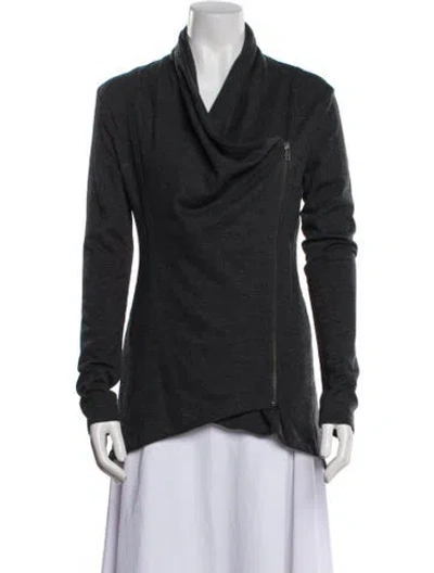 Pre-owned Helmut Lang Wool Biker Jacket In Gray