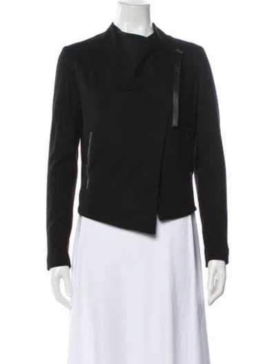 Pre-owned Helmut Lang Wool Biker Jacket In Gray