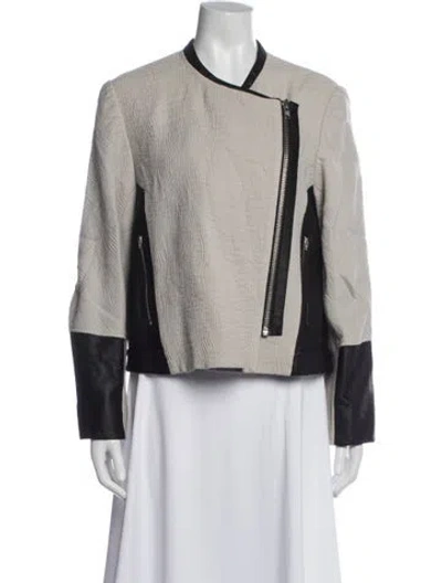 Pre-owned Helmut Lang Wool Biker Jacket In Neutral