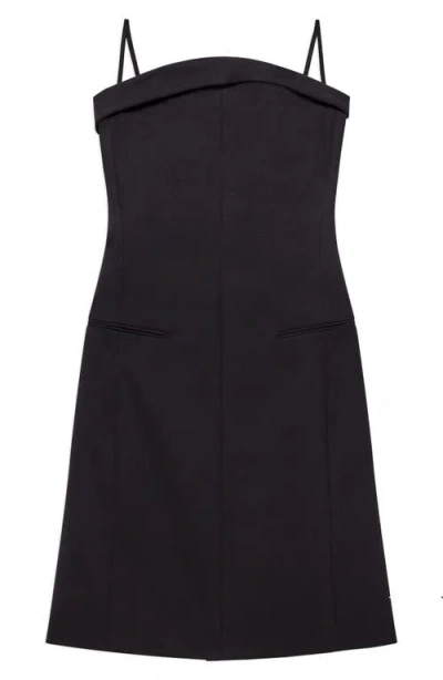 Helmut Lang Wool Blazer Minidress In Black