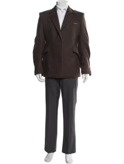 Pre-owned Helmut Lang Wool Blazer W/ Tags In Brown
