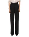 Helmut Lang Tapered Wool Twill Straight Leg Pants In Black