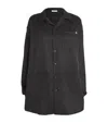Helmut Lang Wool-blend Oversized Pyjama Shirt In Black