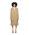 Helmut Lang Wool-blend Single-breasted Coat In Nude