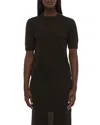 Helmut Lang Wool Blend Sweater Tee In Brown