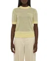 Helmut Lang Wool Blend Sweater Tee In Yellow