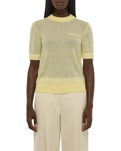 Helmut Lang Wool Blend Sweater Tee In Yellow