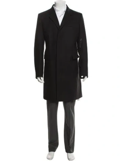Pre-owned Helmut Lang Wool Coat In Black