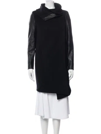 Pre-owned Helmut Lang Wool Coat In Blue