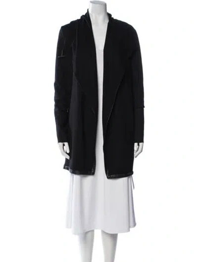 Pre-owned Helmut Lang Wool Coat In Blue