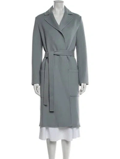 Pre-owned Helmut Lang Wool Coat In Blue