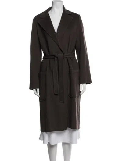Pre-owned Helmut Lang Wool Coat In Brown