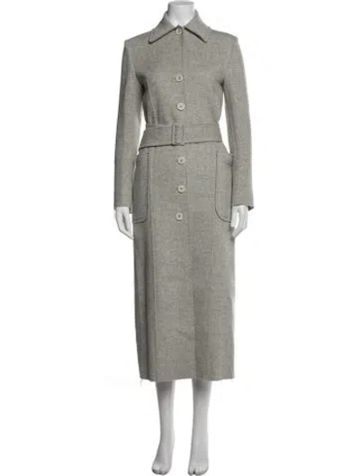 Pre-owned Helmut Lang Wool Coat In Grey