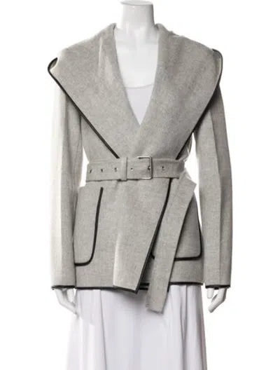 Pre-owned Helmut Lang Wool Coat In Grey