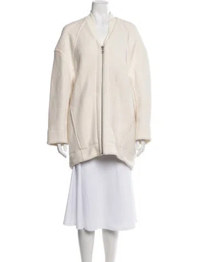 Pre-owned Helmut Lang Wool Coat In Neutrals