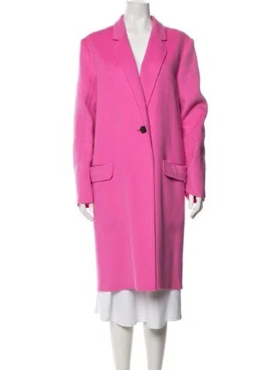 Pre-owned Helmut Lang Wool Coat In Pink