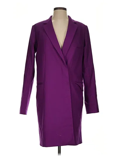 Pre-owned Helmut Lang Wool Coat In Purple