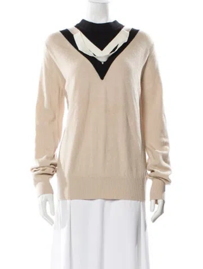 Pre-owned Helmut Lang Wool Colorblock Pattern Sweater In Neutral