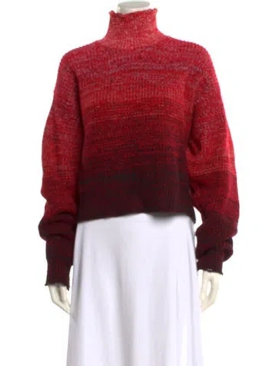 Pre-owned Helmut Lang Wool Colorblock Pattern Sweater In Red