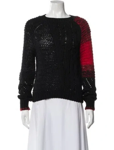 Pre-owned Helmut Lang Wool Colorblock Pattern Sweater W/ Tags In Blue