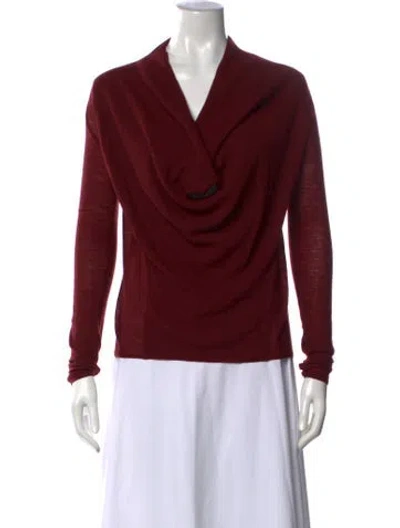 Pre-owned Helmut Lang Wool Cowl Neck Sweater In Red