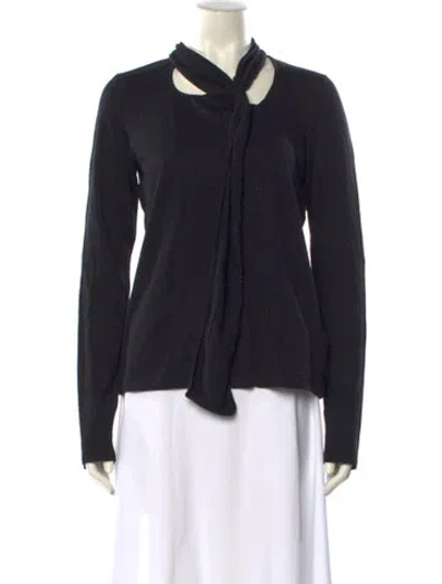 Pre-owned Helmut Lang Wool Cowl Neck Sweatshirt In Black