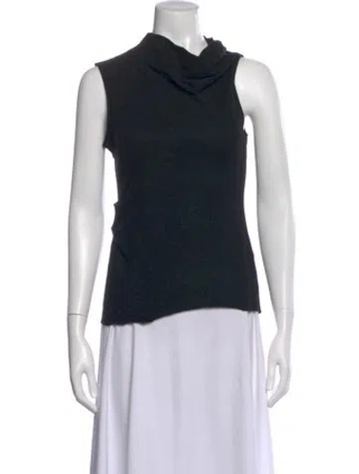 Pre-owned Helmut Lang Wool Cowl Neck Top In Black
