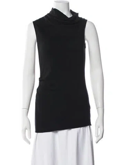 Pre-owned Helmut Lang Wool Cowl Neck Top In Black