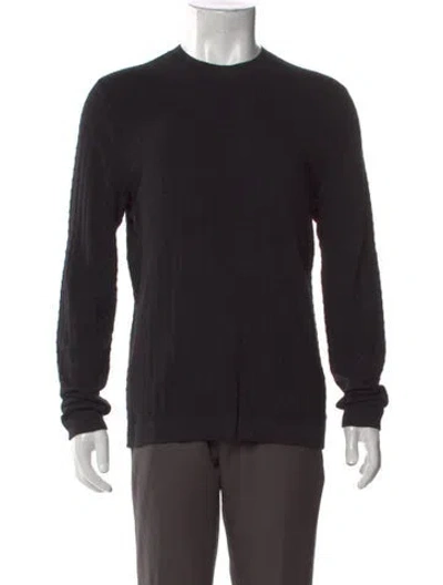 Pre-owned Helmut Lang Wool Crew Neck Pullover In Black