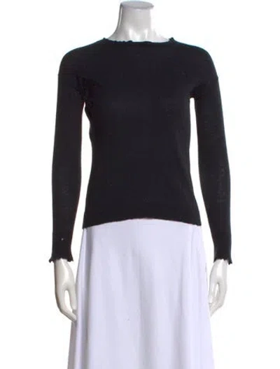 Pre-owned Helmut Lang Wool Crew Neck Sweater In Black